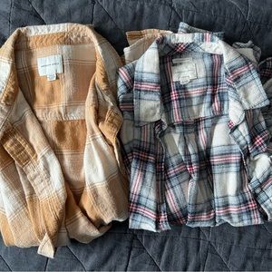 Women’s XL American Eagle flannels - two (2)